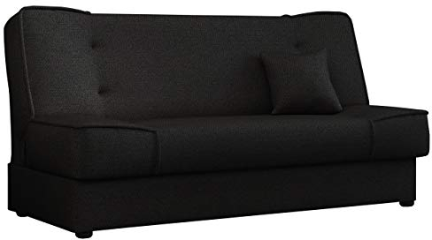 Mirjan24 Schlafsofa Gemini mit Bettkasten, 3 Sitzer Sofa, Couch mit Schlaffunktion, Bettsofa Schlafsofa Polstersofa Farbauswahl Couchgarnitur (Inari 100)