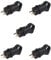 5 Stück Gummi Schuko Stecker oder Kupplung IP44 vollgummi schuko Stecker und Kupplung mit Abdeckkappen wasserdicht feuchtraum aussen schukostecker IP44 (5 Stück Stecker mit Drück)