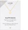 LUUK LIFESTYLE Necklace in 925 sterling silver with star pendant and HAPPINESS gift card, jewellery for everyday life, summer, 19-inch adjustable length, symbol of luck and hope, fashion trend, gold