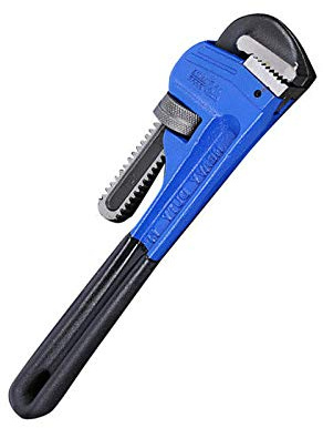 BE-TOOL Rohrzange, Rohrschlüssel Werkzeug, verstellbar, strapazierfähig, Stilson-Rohrzange, Schwarz/Blau