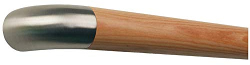 Montagefertiger Lärche Handlauf Geländer lackiert Ø 42 mm mit montierten Edelstahl Endstücken ohne Halter Länge: 4900 mm / 490 cm / 4,9 m Enden: Edelstahl Bogen