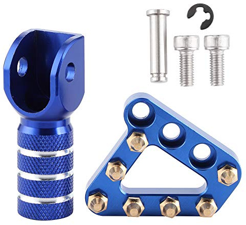 KIMISS Punta de palanca de cambios y pedal de freno trasero para moto, compatible con 125 150 200 250 350 SX SXF EXC, accesorio de aluminio