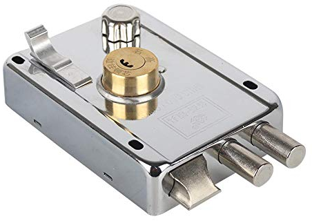 Altmodisches Außentürschloss, Zimmertür Eisentür Klassenzimmerlager Diebstahlsicheres Türschloss, ohne Schlossschale, rechte Öffnung-Schale mit Schloss_Rechts öffnen