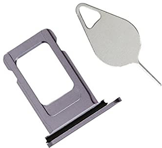 OnlyTech - SIM Card Tray/Holder Compatible with iPhone 11 Purple - With Installed Waterproof Ring + Extraction Tool