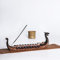 Brûleur de bâton d'encens de Bateau Dragon, Porte-encens de bâton de navires Viking en résine, Ornement d'encensoir rétro pour la Maison, Le Bureau et Le Yoga