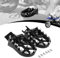 JFG RACING Dirt Bike Fußrasten,CNC Fußrasten Vorne Fußrasten Rest Pedal für PW50 1981-2024 PW80 1983-2006 Y-Zinger 1985-2001-Schwarz