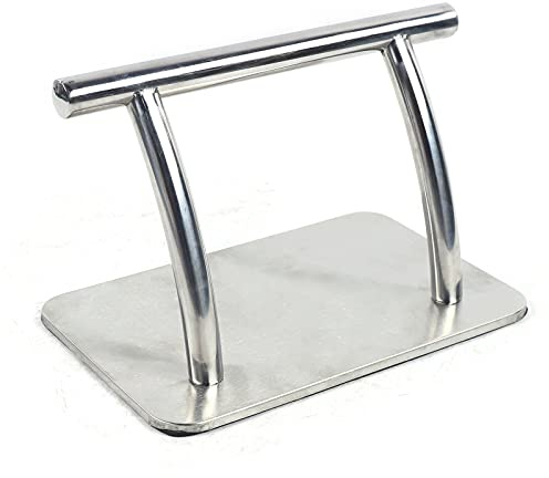 Futchoy Repose-pieds en acier inoxydable - 30 x 19 x 18 cm - Pour coiffeur - Moderne - Fabriqué à la main - Brillant - Durable