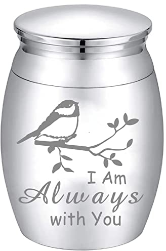 CREATCABIN Kleine Andenkenurnen Gedenkasche Mini-Urnen Für Beerdigungen Miniatur-Beerdigungsurnen Behälterglas Zum Teilen Der Asche 30x40mm Splitter-I Am Always with You