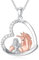 Shusukue Herz Einhorn Kette Mädchen Einhorn Geschenke für Tochter Kinder Kinderschmuck 925 Silber Silberkette