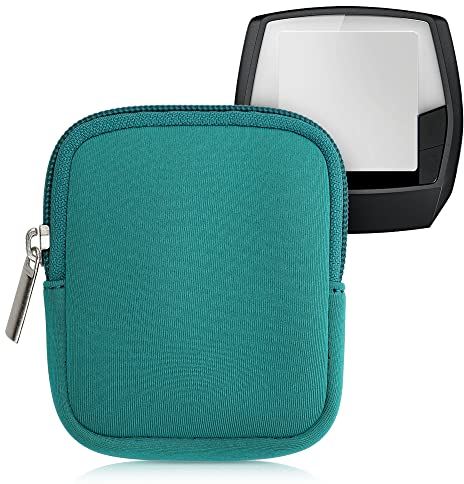 kwmobile Custodia Compatibile con Bosch Intuvia - Fodero Neoprene per Schermo Computer Bici Elettrica - Cover Anti-Urto Petrolio