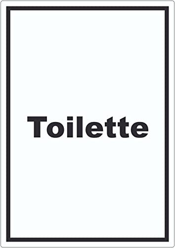 Toilette Aufkleber mit Text Klo WC hochkant A9 (37x52mm)