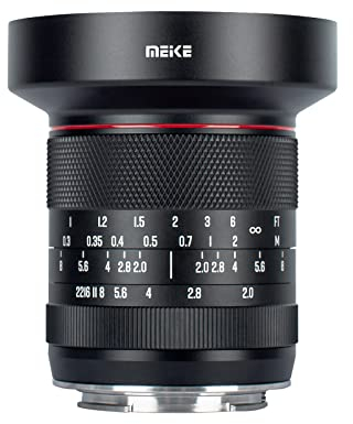 Meike Obiettivo grandangolare F2.0 da 10 mm a messa a fuoco manuale APS-C compatibile con Sony E Mount NEX 3 3N NEX 5R NEX 6 7 A6600 A6400 A5000 A5100 A6000 A6100 A6300 A6500 A30000