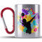 Trendation - Volleyball Geschenk Edelstahl Tasse Karabiner Grafik Coach Herren Mädchen Kaffee Zubehör Volleyball-Spieler Spielerin (Rot)