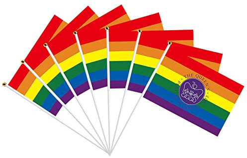 7-teilige Jubiläumsstockfahnen | 7 Stück Königin Platinum Jubilee Stick Flaggen - Union Jack Hand Waving Flags, Platinum Jubilee Flags 2022 Auf Stic zum 70. Geburtstag Dekorationen Generisch