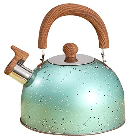 Bollitore per il tè fischiettante | Bollitore per piano cottura | Bollitore a fischio 2L | Fornello a fischio Bollitore per tè in acciaio inossidabile, acqua calda bollire veloce, teiera per tè ocaffè