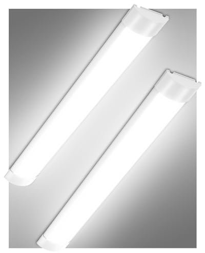 Bellanny 2 Pack 90cm LED Deckenleucht Röhre Licht 30W, 3600LM Leuchtstoffröhre 6500K Kaltweiß Feuchtraumleuchte LED, 130° Abstrahlwinkel LED Lichtleiste für Wohnzimmer Küche Garage Werkstatt Lager