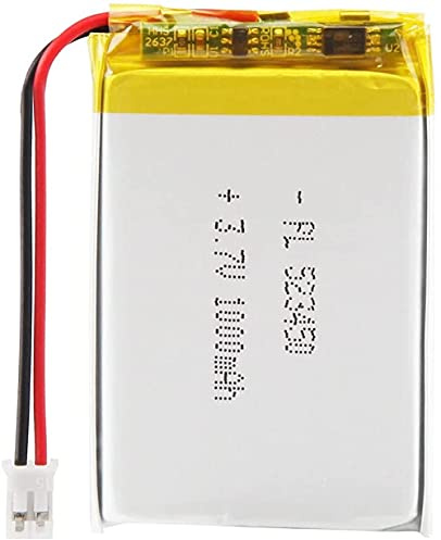 3.7V 1000mAh 523450 Batería Lipo Batería Recargable de Iones de polímero de Litio con Conector JST