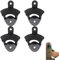 KAYLRE 4 Pcs Vintage Decapsuleur Mural Biere Décapsuleur à Bière en Fonte Ouvre-Bouteilles en Bois Ouvre-bière en Résine Multifonction Bouteille Ouvre pour Bars/Barmans, Cafés
