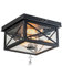 OUPAVOCS Outdoor Ceiling Light with Motion Sensor, Black Flush Mount Farm House Porch Light Ceiling Mount, Adjustable Dusk to Dawn 2-Light Close to Ceiling Light Fixture for Patio, Porch, Garage