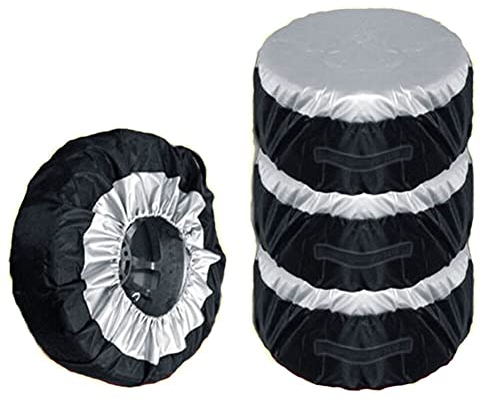 LSGGTIM Reifentasche 19-23 Zoll, 4 Stück Reifenschutzhülle Universal Reifenabdeckung aus Oxford RV Reifenschutzhülle Staubdichte Abdeckungen mit Kordelzug Ersatzradabdeckungen für Auto SUV Wohnmobile