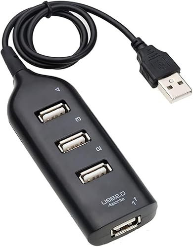 Ladrón Multipuerto Adaptador HUB de 4 Puertos USB 2.0 Extensor Divisor Splitter para Windows 10 7 PC Portátil