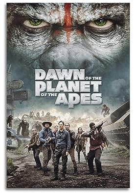 VZRSQZK Filmposter Rise of The Planet of The Apes – Morgendämmerung, dekoratives Gemälde, Leinwand-Wandposter und Kunstdruck, modernes Familienschlafzimmer-Dekor-Poster, 20 x 30 cm