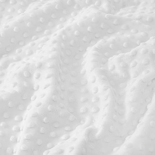 Textrend Microfaser-Plüsch - Minky-Stoff als Meterware - Stoff Shorty als Meterware in vielen Farben - Textilien 1x1.60m - Stoffe Meterware (Weiß)