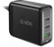 SBS GaN-Ladestation 100W, Mehrport-Ladegerät, kompakt, 2 USB-C-Anschlüsse, 1 USB-A-Anschluss, Netzkabel inklusive, ideal für Android-Smartphones, iPhone, Tablets, MacBook, Laptops