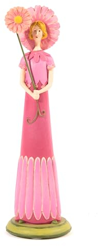 Rosemarie Schulz Blumendame Dekofigur Gänseblümchen Sammelfigur mit Sockel (Gänseblümchen Rosa)