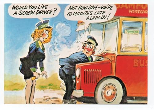 funny postcard design fridge magnet handmade in uk
