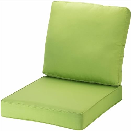 TENAGE Outdoor-Sitzkissen-Set, tiefe Sitzkissen für Terrassenmöbel, Rasenstuhl, Allwetterkissen, 50 x 50 cm, Grün