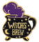 Ro Rox Sorcellerie Broche De Dessin Animé Brew Broche Mignonne en Émail De Lune, Noir, Brasser
