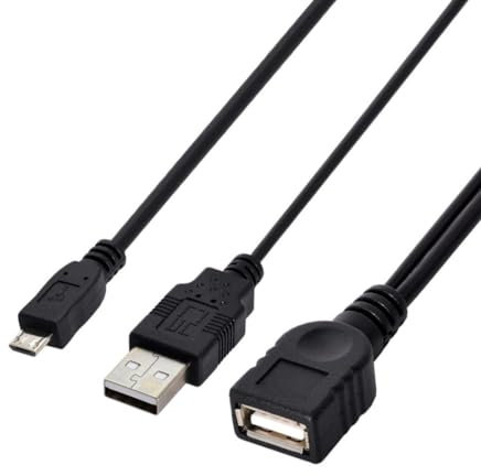 Chenyang Câble micro USB OTG avec port d'alimentation – Chargez et connectez en déplacement