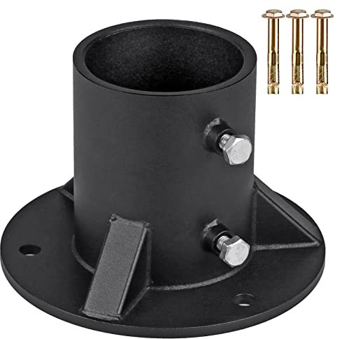 Insaga Round Fence Post Brackets 78mm, Heavy Duty Fence Post Brackets, Round Post Holder to Fit Chain Link Fence Post, Deck, Railing, Mailbox, 1pc