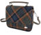 Glen Appin Harris Tweed Thurso Umhängetasche mit Tragegriff oben LB1214, Col 127 Grey Rust Check, M