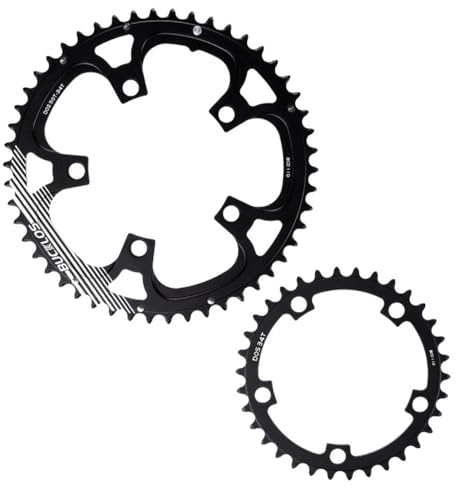 Platos Para Bicicletas Plato de bicicleta de carretera 110BCD 50-34T 52-36T 53-39T Plato de 5 pernos Aleación de aluminio Rueda de cadena de doble velocidad Piezas de bicicleta Plato Ovalado 32 Mtb (