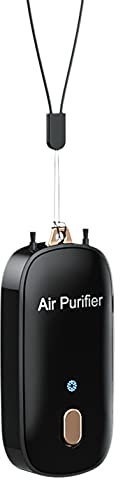 Sefdrert 20 Negative Purifier Personal Wearable Mini Portable 24H Working Clip Hanging Neck Air Purifier Black