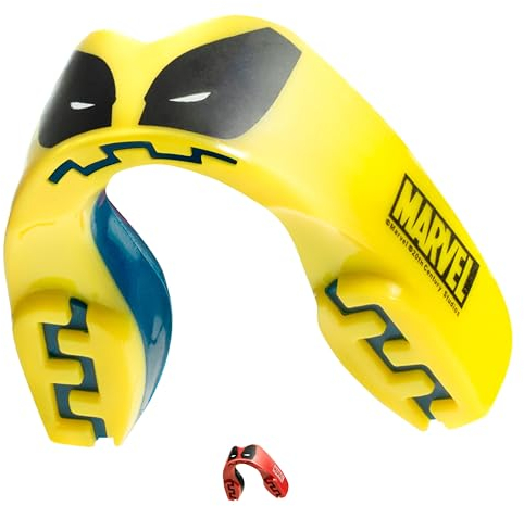 Marvel Sport Zahnschutz Erwachsene und Kinder Sport Mundschutz Für alle Vollkontakt-Sportarten einschließlich Rugby, MMA, Kampfsport, Kickboxen, Judo, Hockey & Boxe (Wolverine, Erwachsene (12+ Jahre))