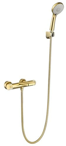 Robinet Cascade Baignoire Or Brossé Mitigeur Baignoire Thermostat Robinet Douche Mitigeur Baignoire Robinet pour Mur
