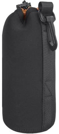 Neoprene Camera Bag - Large Neoprene Lens Bag, Soft Neoprene DSLR Lens Pouch | Improved Camera Security, Convenient Camera Lens Storage, Drawstring Opening for Telephoto Lens, multicoloured, 25 cm,
