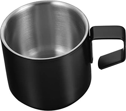 Amosfun Metallbecher Aus Edelstahl Kaffeebecher Mit Henkel Milchbecher Hitzebeständig Wasserbecher Für Camping Saftbecher Für Täglichen Gebrauch