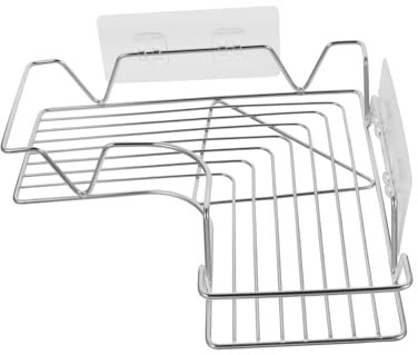 HOLIDYOYO Bathroom Corner Shelf Stainless Steel No Drilling Wall Mount Storage Rack
