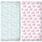 Offizielles Peppa Wutz Bettwäsche-Set für Kinderbett, 140 x 70 cm, superweich und atmungsaktiv, für Kinderbett, 2er-Pack, Blau und Rosa, Peppa und George-Design