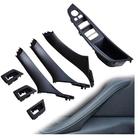 ZSHYTWE 3X RHD Car Interior Door Handle Inner Door Panel Pull Trim Cover for BMW 5 Serie F10 F11 520 525 Black RHD Door Handle Interior
