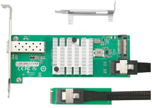 Uxsjakjsd X520-DA1 JL82599EN Chip M. 2 to Single Port 10G SFP+ Fiber Optic Network Card M Key10GbE Ethernet Adapter
