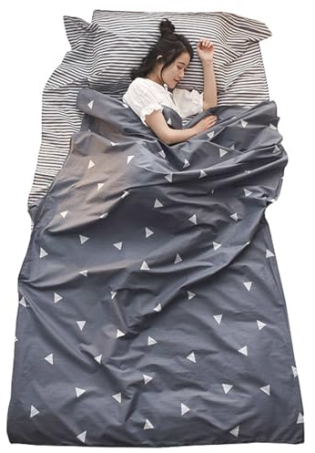 Azarxis Hüttenschlafsack Baumwolle Ultraleicht Reiseschlafsack Kleines Packmaß - Sommer Schlafsack Innenschlafsack