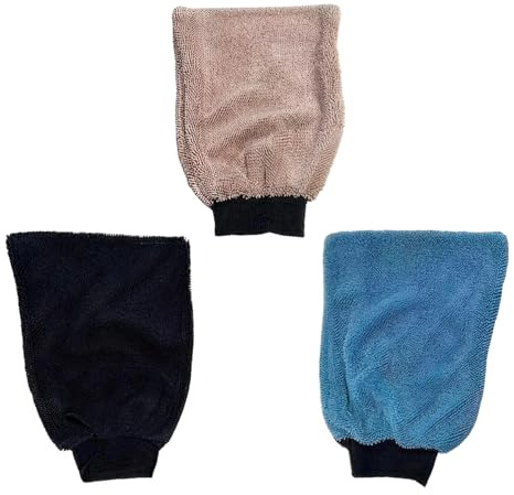 BDDZYBY Microfiber Cleaning Gloves - Pack of 3 Reusable Dusting Gloves, Soft Lint Free Washable Multipurpose Microfiber, Washable Multi Purpose Mitt for Home, Kitchen, Car, Furniture & Electronics