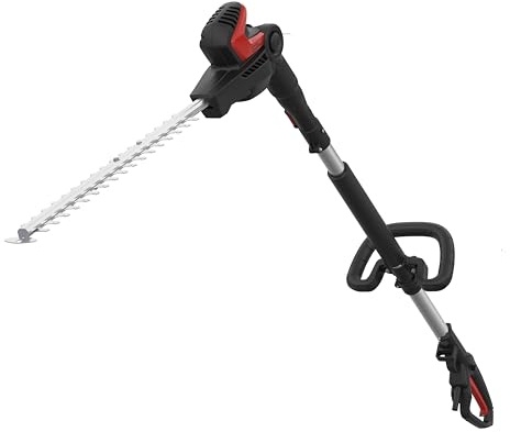 Güde GTHS 530-500 Teleskop Heckenschere - 230 Volt, 500 Watt Motorleistung, 45 Zentimeter Schnittlänge, 1,8 Zentimeter Schnittstärke, schwenkbarer Schneidkopf, Gesamtlänge bis 2,6 Meter, Schnellstopp