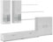Skraut Home | Ensemble de Meubles Salon | unité Murale | Meuble Bas TV | Salle à Manger | Ensemble de séjour Contemporain avec ilumination LED | Blanc Laqué et Blanc Mate | 300x189x42cm.