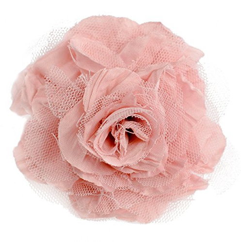 Brosche Textilblüte Rose Ø9cm Ansteck-Blüte Anstecknadel Klemme Haarklemme